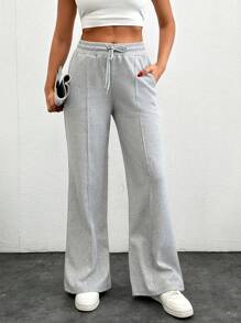 Cottnline Pantalones Largos De Mujer - Gris - Ver 3