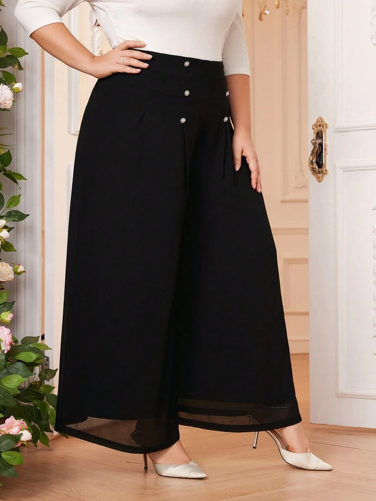 Women's Solid Color Plus Size Pants