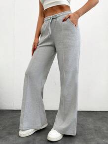 Cottnline Pantalones Largos De Mujer - Gris - Ver 4