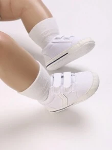 0-1歲男嬰經典休閒白鞋,第一步鞋 - 白色 - 查看 1