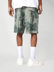 SUMWON Camouflage Printed Cargo Short - Army Green - View 6
