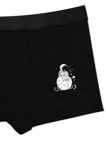 5pcs/Set Men's Astronaut Printed Boxer Briefs - Multicolor - View 3