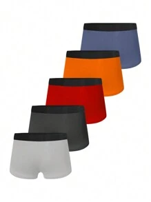 5 Piezas Bóxers Para Hombre Con Diseño De Piña De Moda - Multicolor - Ver 2