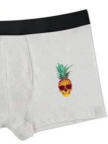 5 Piezas Bóxers Para Hombre Con Diseño De Piña De Moda - Multicolor - Ver 3