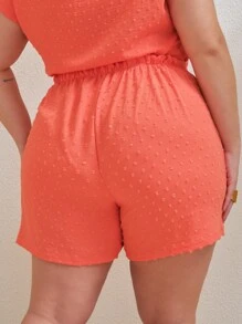 SHEIN 大尺碼短褲 - 珊瑚粉 - 查看 2