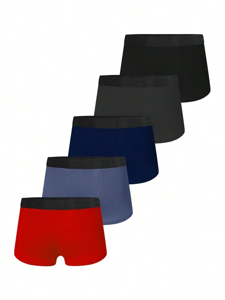 5pcs/Set Men's Astronaut Printed Boxer Briefs