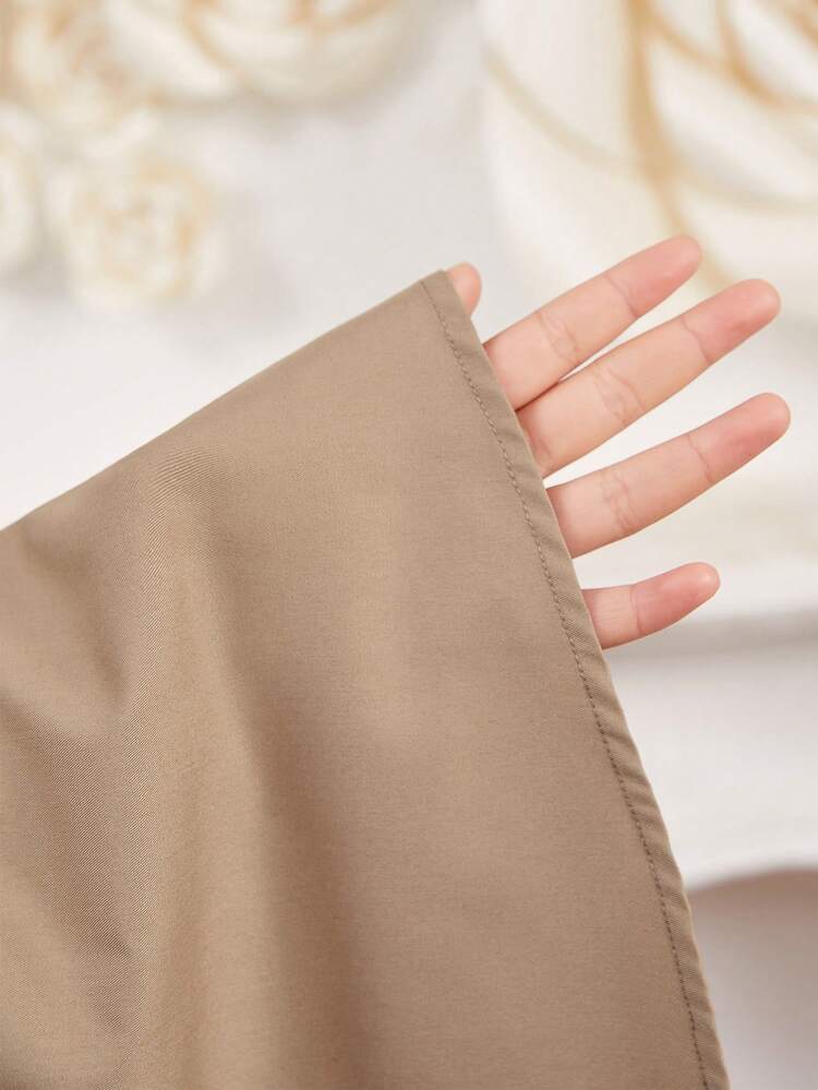 Plus Size Women's Colorblock Lapel Short Puff Sleeve Double-Breasted Dress