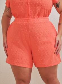 SHEIN 大尺碼短褲 - 珊瑚粉 - 查看 5
