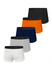 5pcs/Set Men's Strawberry Print Boxer Shorts - Multicolor - View 2