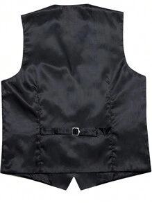 情人節男士開襟背心,不含襯衫 - 咖啡棕 - 查看 2