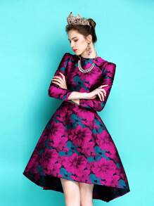 Váy dạ hội hoa jacquard thanh lịch dành cho nữ (Không bao gồm thắt lưng và vòng cổ) - Nhiều màu - Xem 2