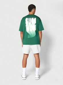 SUMWON Áo thun họa tiết lớn Ngày lễ Thánh Patrick có thiết kế logo hiệu ứng phai màu hiện đại Áo thun Unisex thường ngày ngày lễ Lucky Irish - màu xanh lá - Xem 3