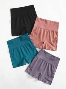 Easithlete 4 chiếc liền mạch giảm thiểu độ nảy thấm hút mồ hôi Quần short thể thao thoáng khí Quần short thun Quần short co giãn - Nhiều màu - Xem 3
