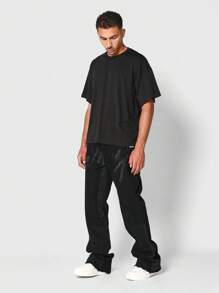 SUMWON Flare Fit Jean With Embroidery - Black - View 3