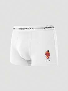 Pantalones Cortos Planos Para Hombres Con Banda Elástica De Jacquard Con Letra, 4 Piezas Por Paquete - Multicolor - Ver 5