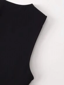 SHEIN EZwear Women's Solid Color Pleated Business Suit Vest In Fall/Winter