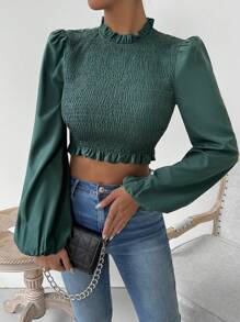 Chiquease Bluse Mit Gerafftem Puffärmel