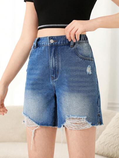 Dziewczyny Street Style Spodenki dżinsowe