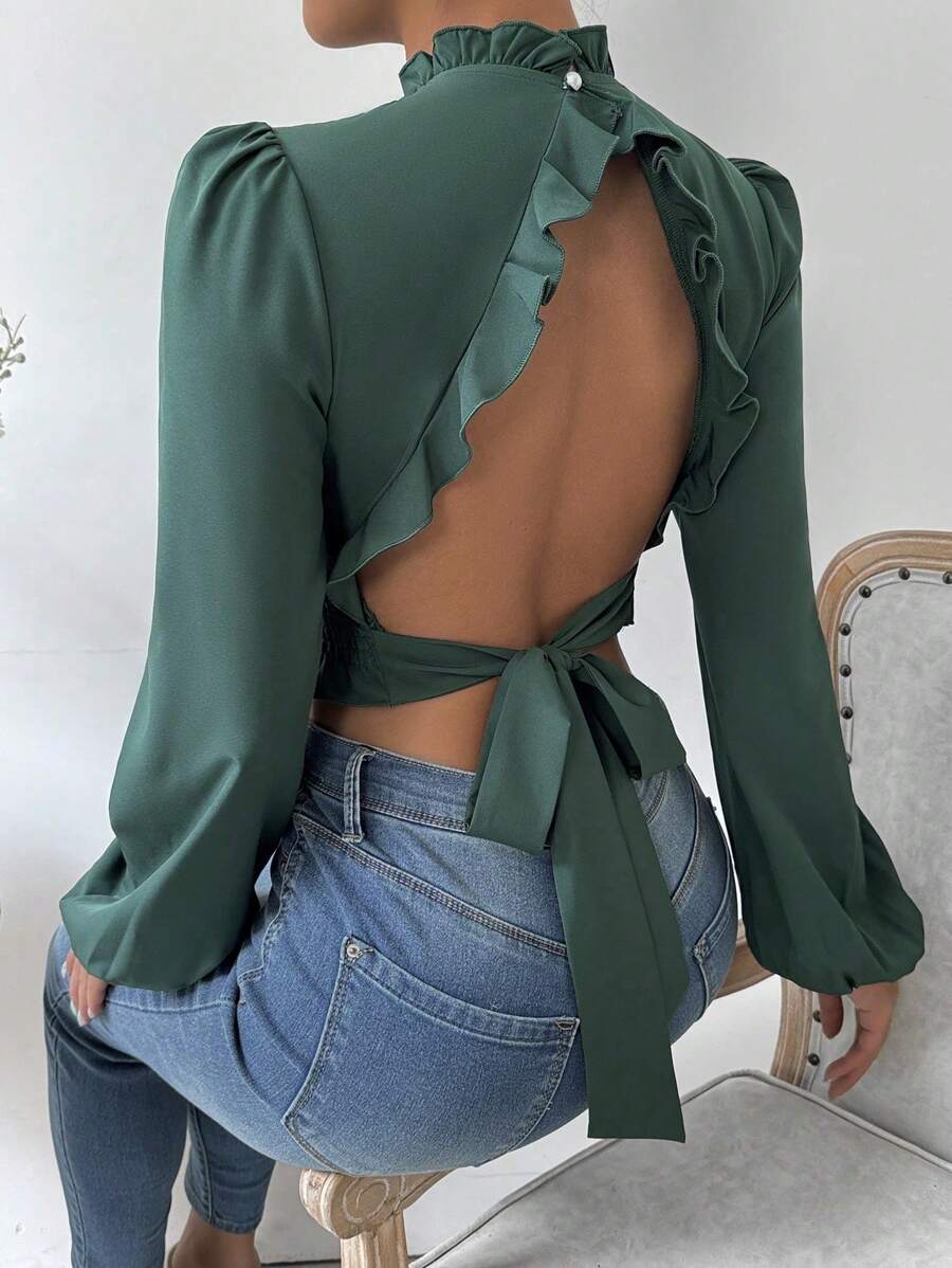 Chiquease Bluse Mit Gerafftem Puffärmel