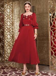 Modelyn 女士水钻装饰长款晚礼服