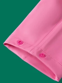 Mädchen Rosa Pu-jacke Material All Seasons Regenmantel - Pink - Übersicht 3