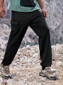 SHEIN In My Nature Männer Outdoor Cargo Hose Mit Buchstaben Druck Und Multi-taschen
