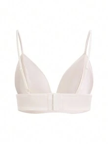 Ocili Sutien fără armătură din satin, cu bretele subțiri, lenjerie intimă