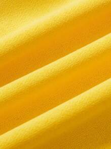 Gudetama X SHEIN 嬰兒男童卡通字母印花帽t和短褲套裝 - 黃色 - 查看 4