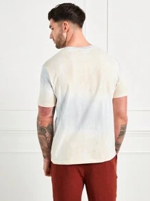 Forever 21 男士春夏季休閒印花卡其色圓領短袖貼身t恤 - 灰色 - 查看 2