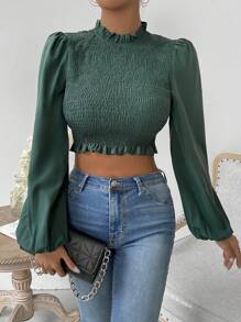 Chiquease Bluse Mit Gerafftem Puffärmel