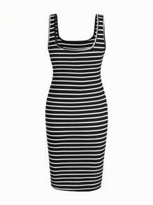 Modmama Jonge casual bodycon zwangerschapsjurk met brede bandjes en ronde hals