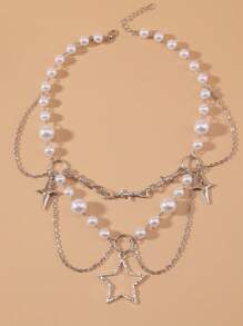 ROMWE Goth Collar Con Colgante De Cruz Gótica Y2k - Plateado - Ver 3