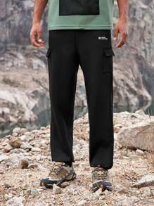 SHEIN In My Nature Männer Outdoor Cargo Hose Mit Buchstaben Druck Und Multi-taschen