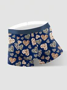 Men's Heart Print Boxer Shorts, 3pcs/Pack - Multicolor - View 4