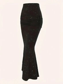 欧美时尚优雅夏季新款亮片裙跨境独立站名媛精致时尚风性感修身全搭配A字包臀鱼尾裙