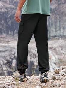 SHEIN In My Nature Männer Outdoor Cargo Hose Mit Buchstaben Druck Und Multi-taschen