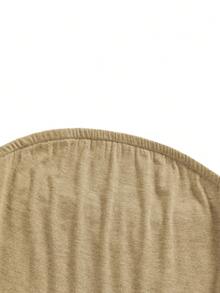 SHEIN Unity 2 Miếng Màu thuần Quây - Màu Khaki - Xem 7