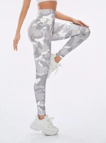 Easithlete Women's Camouflage Leggings With Pockets For Sport Activities - Multicolor - View 4