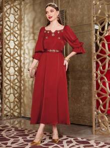 Modelyn 女士水钻装饰长款晚礼服