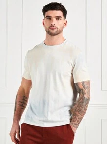 Forever 21 男士春夏季休閒印花卡其色圓領短袖貼身t恤 - 灰色 - 查看 5