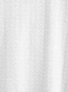 Manfinity Hypemode Camiseta De Hombre Con Textura De Color Sólido Y Hombros Caídos - Blanco - Ver 5