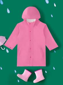 Mädchen Rosa Pu-jacke Material All Seasons Regenmantel - Pink - Übersicht 1