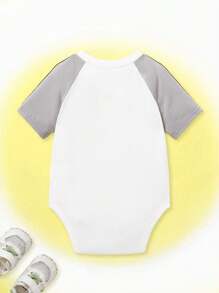 Gudetama X SHEIN 嬰兒男童卡通圖形網眼紗套衣，夏季用 - 彩色 - 查看 2