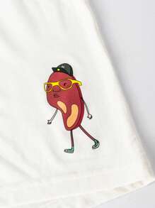 Pantalones Cortos Planos Para Hombres Con Banda Elástica De Jacquard Con Letra, 4 Piezas Por Paquete - Multicolor - Ver 7