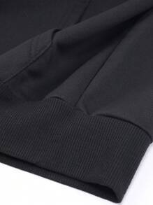 Men's Casual Vintage Cartoon Pattern Zip Pocket Sports Jacket, Spring/Autumn