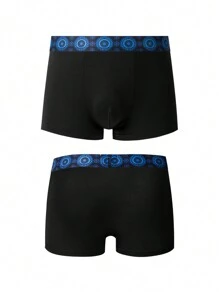 Men's Woven Waistband Boxer Briefs, 6pcs/Pack - Multicolor - View 4