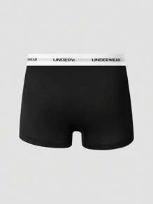 Pantalones Cortos Planos Para Hombres Con Banda Elástica De Jacquard Con Letra, 4 Piezas Por Paquete - Multicolor - Ver 8