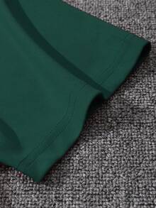 男士外星人及字母圖案短袖t恤