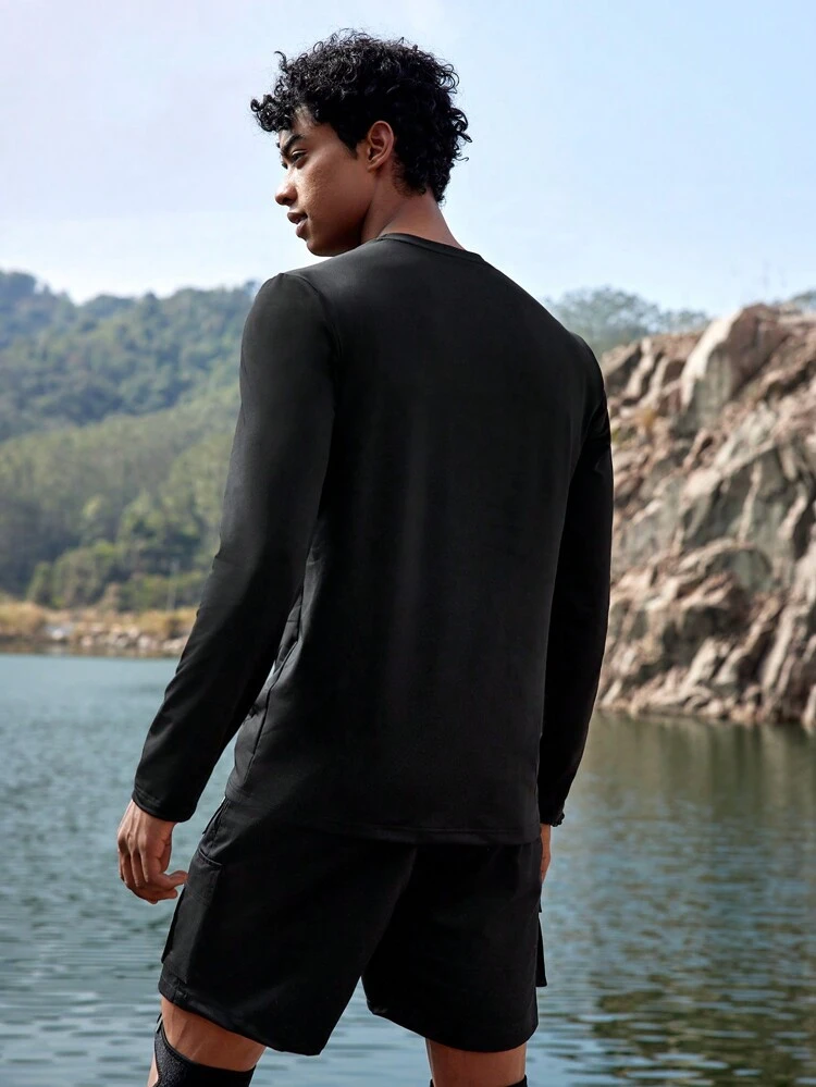 Men's Color Block Pocket Tee Hiking Clothes