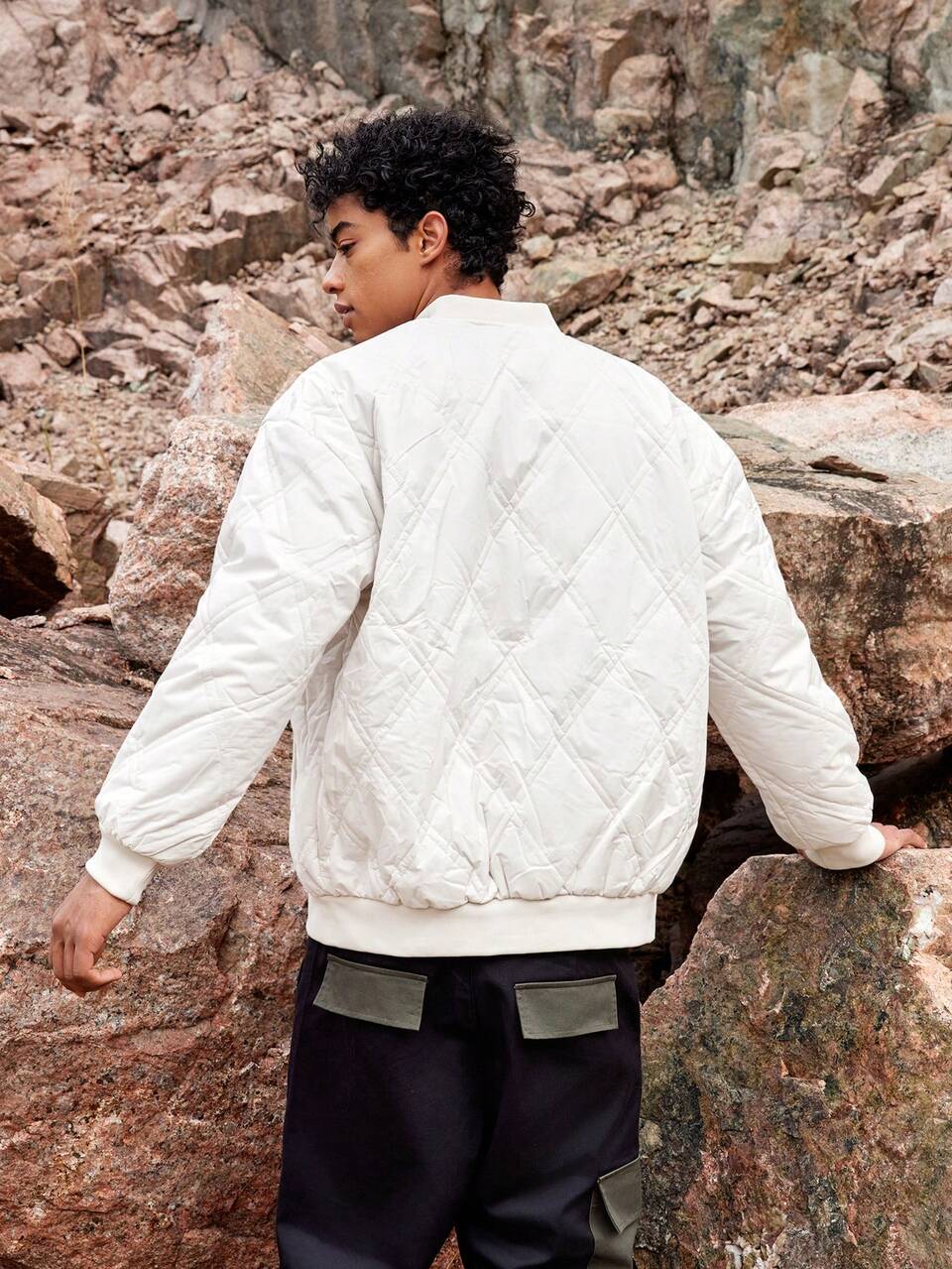 Baseball Collar Long Sleeve Sports Coat Puffer Jacket